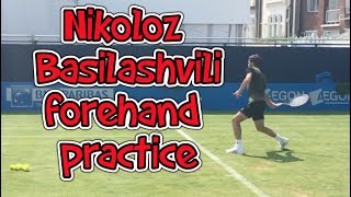 Basilashvili Forehand Practice [upl. by Ahseken]