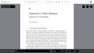 Saying Yes to Everything John Richardson on Nietzsches Value Monism [upl. by Dyanne39]