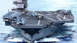 The Worlds Biggest Aircraft Carrier USS Gerald R Ford in Action US Ship [upl. by Wilbert]