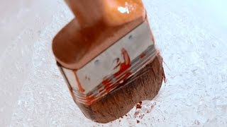 For paint pros How to store paint brushes properly Goodbye hard brushes [upl. by Essilevi]