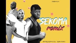 SEKOMA remix  Chriss Eazy ft Butera Knowless King James Lyrics Video [upl. by Ynnatirb648]