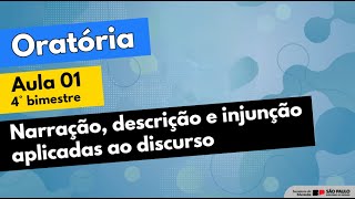 Oratória  Aula 1  Narração descrição e injunção aplicadas ao discurso [upl. by Quita]