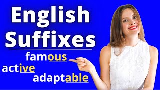 SUFFIXES in English Suffixes  English Grammar Adjective Suffixes [upl. by Riella944]