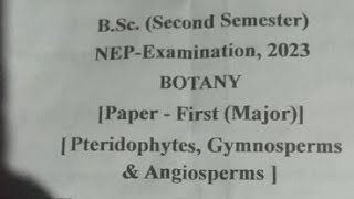 Pteridophytes Gemnosperms and Angiosperms  Botany  Bsc 2 semester questions paper  major NEp exam [upl. by Jump]