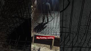 Very Big footing casting Concreting [upl. by Cloutman]