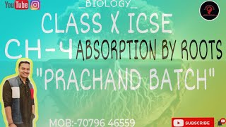 ABSORPTION BY ROOTS CLASS 10 ICSE BIOLOGY SELINA PRACHAND BATCH ONE SHOT CRASH COURSE BY RAHUL SIR [upl. by Namhcan613]