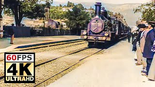 4k 60fps  Arrival of a Train at La Ciotat  The Lumière Brothers 1896 [upl. by Analiese]