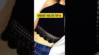 Crochet halter top  Tutorial halter top🧶 youtubeshorts crochet shorts [upl. by Adnicaj949]