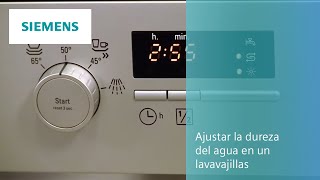 ¿Cómo ajustar la dureza del agua de un lavavajillas  SIEMENS [upl. by Euqenimod]