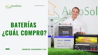 Baterías Solares diferencias y tipos litio monoblock y estacionarias [upl. by Ordnagela]