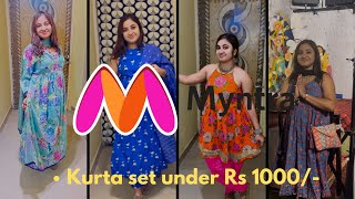 ✨Kurta Set under Rs1000from Myntra✨trending viralvideo StylewithSapnacb3lc [upl. by Kemble]