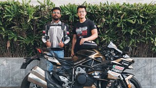 Meeting My Dream Bike  Kawasaki Ninja H2 ft Nitish Neo [upl. by Enyawad]