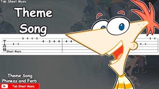 Phineas and Ferb  Theme Song Guitar Tutorial [upl. by Nnalyrehs]