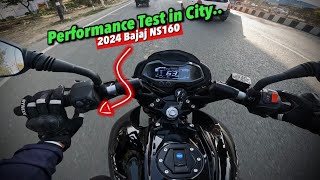 2024 Bajaj Ns160 Ride Review Speed Test and Acceleration🔥 [upl. by Erlandson]