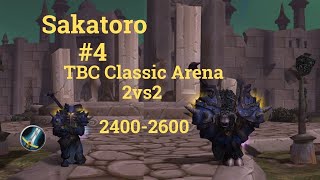 Sakatoro 4  WarriorDruid 2vs2 TBC Classic Arena PvP 2426k MMR Season 3 [upl. by Ramor]