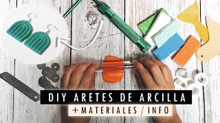 DIY aretes de arcilla polimérica materiales y todo lo que necesitas saber [upl. by Naashom]