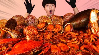 ENG SUBMassive Spicy Seafood Boil Braised Eating Mukbang🔥Korean Seafood ASMR 후니 Hoony Eatingsound [upl. by Iznik]