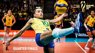 Unbelievable Volleyball Actions  Brazil vs Japan Quarter Finals  World Championship 2022 [upl. by Letnahs640]