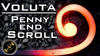 ¿Como hacer una Voluta PastillaBotón Forjada  Penny end Scroll [upl. by Dera]