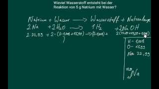 Chemisches Rechnen Stöchiometrie  Beispielaufgabe [upl. by Littell]