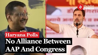 AAP Congress in Haryana News LIVE Rahul Gandhi  Arvind Kejriwal  Haryana Election 2024 [upl. by Nylanaj]