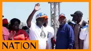 Raila Odinga arrives at Agoro Sare High School in Kasipul constituency for a rally [upl. by Skelly]