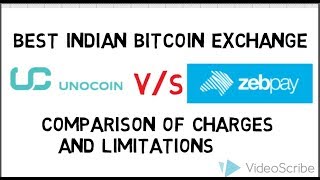 BEST INDIAN BITCOIN EXCHANGER  UNOCOIN vs ZEBPAY hindi [upl. by Roe]