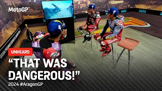 The Top 3 react to Alex and Peccos crash 👀  2024 AragonGP UNHEARD [upl. by Na]