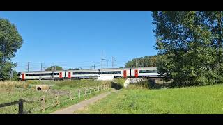 NMBS Trein BombardierAlstom MS96 te Nossegem naar Gent via Brussels Airport en Brussel [upl. by Pavier]