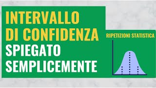 62 Intervallo di Confidenza Spiegato semplicemente [upl. by Atenek]