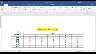 Assignment Problem 01 [upl. by Bultman]