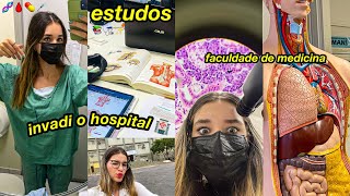 ROTINA DE UMA ESTUDANTE DE MEDICINA 🩺  invasão ao hospital kkjkkk 🏥  estudos  repúblicas 🤨 [upl. by Hennahane]