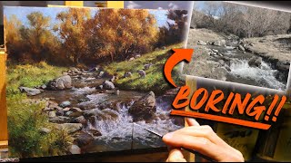 How a BAD photo can ruin your painting Landscape Oil painting TUTORIAL [upl. by Ellenad471]