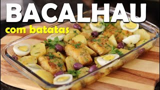 BACALHAU AO FORNO COM BATATAS  Natal e Páscoa pascoa [upl. by Aitret]