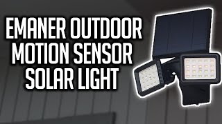 Review EMANER Outdoor Motion Sensor Solar Light [upl. by Gerianna149]