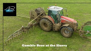 Gamble Bros spreading slurry with DCI Arm [upl. by Thornburg]