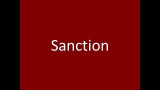 Sanction [upl. by Heeley563]