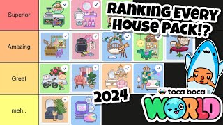 Ranking every Home Designer Pack in Toca Boca World  2024 [upl. by Nrobyalc]