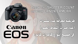 طريقة معرفة عدد مرات التقاط الصور في كاميرات كانون  عدد الشترات  Canon EOS Shutter Count [upl. by Dupre732]