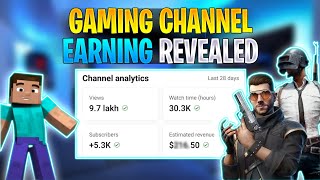 My Gaming YouTube Channel Earning Revealed Only 7k Subscribers [upl. by Nylarahs]