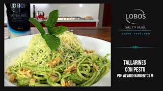 TALLARINES CON PESTO por AlvaroBarrientosMontero y SalLobosChile Sabor Profundo [upl. by Winterbottom]