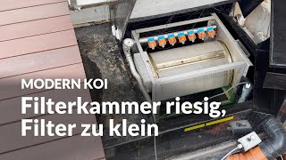 Markus zu kleiner Filter in großer Filterkammer  Modern Koi Blog 6745 [upl. by Neelcaj]