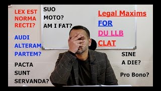 Legal Maxims amp Phrases  CLAT2025 CUETPGLLB 2025  Part 1 [upl. by Sugden]