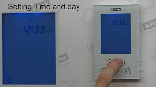 F902GFCI Floor Heating Thermostat Setting Day and Time [upl. by Nennahs542]