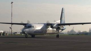 Antwerp airport Fokker F27 startup and TO [upl. by Astraea337]