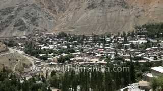 Aerial view of Kargil town India [upl. by Jameson]