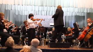 Rin Matsuki 9 performs on violin at the Rand Symphony Orchestra Youth Concert on 01 June [upl. by Tremaine]