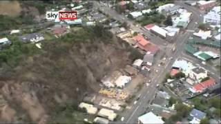 New Zealand Earthquake Aerial Shots Of Christchurch [upl. by Osswald]