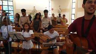 2023  quotHá Pressa no Ar Hino da JMJ 2023quot  Coro Juvenil de São Pedro do Mar Quarteira [upl. by Abraham]