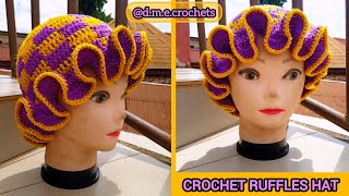 How to Crochet a Checkered Ruffle Bucket Hat  StepbyStep Tutorial crochet diy crochettutorial [upl. by Yrol567]